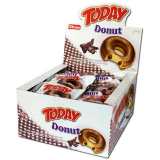 TODAY DONUT ČOKOLÁDA (50g) x 24 ks (MINIDEZERT S KAKAOVOU NÁPLNÍ V POLEVĚ)