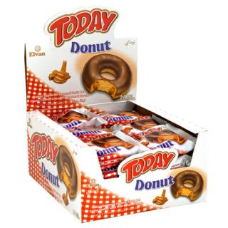 TODAY DONUT KARAMEL (50g) x 24 ks (MINIDEZERT S KARAMELOVOU NÁPLNÍ V POLEVĚ)