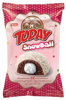 Today Snowball - kokos 50g - DMT 06.04.2023 (Jemné kakaové pečivo s vanilkovým krémem, posypané kokosem)