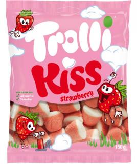 Trolli Kiss 200g (Pěnové želé s chutí a tvarem jahod s přídavkem jahodové šťávy.)
