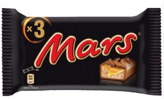 Tyčinky MARS maxi balení 45g x 3ks ( 135g ) (Mars 4pack MLÉČNÁ ČOKOLÁDA (40%) PLNĚNÁ NUGÁTEM (32%) A KARAMELEM (27%))