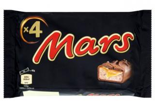 Tyčinky MARS maxi balení 45g x 4ks ( 180g ) (Mars 4pack MLÉČNÁ ČOKOLÁDA (40%) PLNĚNÁ NUGÁTEM (32%) A KARAMELEM (27%))