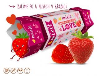 Valentýnský Mixit bonbón - celé křupavé jahody 40g - DMT 11.07.2023 (Směs mrazem sušeného ovoce)