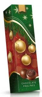 Vánoce - výběr italských pralinek zlaté banky 40g - DMT 28.02.2025 (Bonboniéra obsahuje tři čokoládové plněné pralinky s krémovou náplní v dárkové krabičce.)