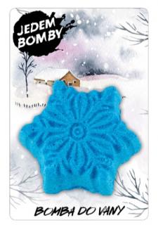Vánoční šumivá bomba do koupele – sněhová vločka 95g (Pěnivá a šumivá bomba ve tvaru sněhové vločky. Romantická vůně evokující zasněžené vrcholky hor.)