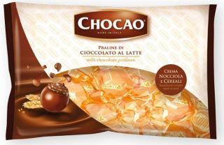 Vergani Chocao zlaté 1kg (Pralinky z mléčné čokolády plněné lískooříškovým krémem a ceráliemi. )