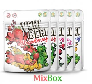 Veri Beri MixBox - 5x50g (100% přírodní ovocné "kousky", měkké, šťavnaté, přirozeně voňavé.)
