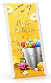 Veselé Velikonoce - belgická hořká čokoláda 70% 100g - DMT 04.09.2024 (Lahodná mléčná belgická čokoláda. Vyrobena z nejjakostnějších surovin, bez palmového tuku.)