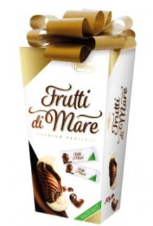 Vobro Frutti di Mare 190g - hazelnut (Pralinky z bílé a hořké čokolády plněné krémem s oříškovou příchutí.)