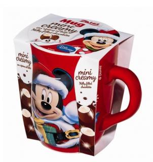 Zaini Hrnek Vánoční Mickey mouse s čokoládovými kuličkami (Kakaové kuličky s křupavou cereální náplní + keramický hrneček v dárkovém balení.)