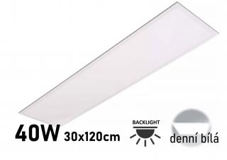 LED panel 40W BACKLIGHT BLP30120 DENNÍ BÍLA 30x120cm 102311