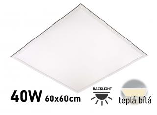 LED panel 40W BACKLIGHT BLP6060 TEPLÁ BÍLÁ 60x60cm