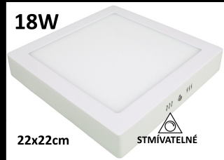 LED panel stmívatelný PS18 čtverec 220x220mm Přisazený Barva světla: denní bílá
