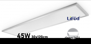 LED panel Zeus 120x30 45W  stříbrný, denní bílá | MaxLumen.cz