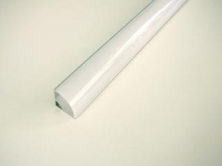 LED profil R5 - rohový hliníkový | Maxlumen.cz varianta profilu: profil+ kulatý kryt mléčný 1m