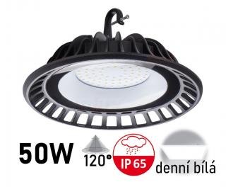 LED průmyslové svítidlo HIBO UFO 50W 120° 4000K denní bíla závěsná průmyslová lampa Kanlux 31111