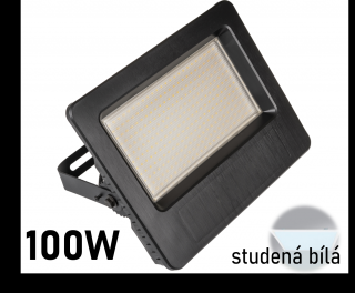 LED reflektor FB100W černý 100W STUDENÁ BÍLÁ 103712