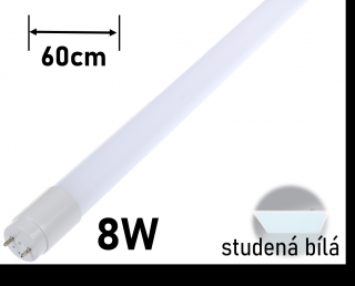 LED TRUBICE T8-N60 60cm 8W STUDENÁ bílá led zářivka