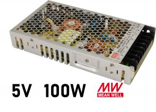 Napájecí zdroj 5V 100W 20A MEAN WELL RSP-100-5 AC/DC