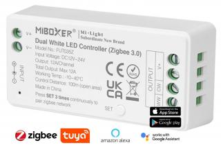 přijímač pro CCT LED pásky Mi-light ZigBee 3.0 12V 24V 2x12A | IKEA | HUE | NEO