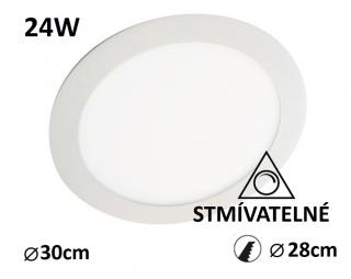 Stmívatelný LED panel LN24W kulatý 300mm vestavný | MaxLumen.cz Barva světla: denní bílá