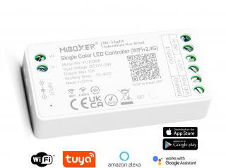 WiFi chytrý přijímač pro JEDNOBAREVNÉ LED pásky TUYA 12A 12V 24V FUT036W