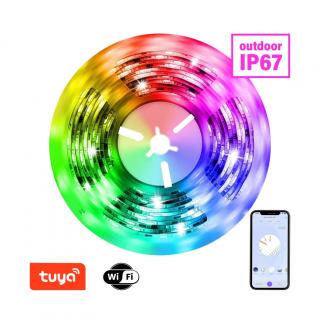 WiFi LED pásek ovládání mobilem 5m RGB CCT barevný stmívatelný IP67 TUYA Immax neo
