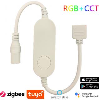 ZIGBEE chytrý ovladač pro RGB + CCT LED pásky, TUYA, 5-24V, 5A