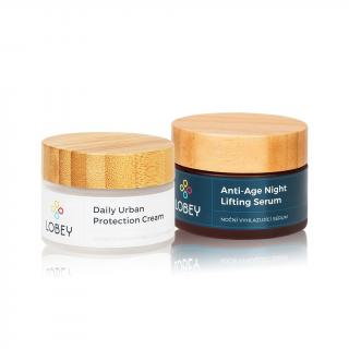 Lobey Výhodný balíček - Denní a noční obličejový krém (2 x 50 ml) proti stárnutí pokožky