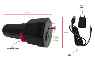 Grilovací motor /elektrický/USB 5V - zatížení až 16 Kg (KORAKAS IRONWORKS LTD)