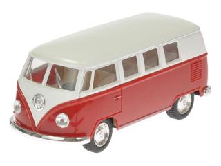 Autobus Volkswagen 1:32 13cm kov zpětný chod Barvy: červená
