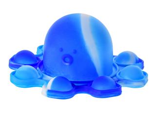 Fidget Toys Plop up! přívěsek na klíče chobotnice 9cm Barvy: modrá