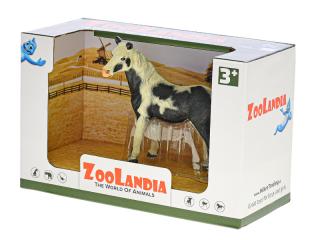 kůň 12-15cm 4druhy v krabičce Zoolandia Barvy: černá