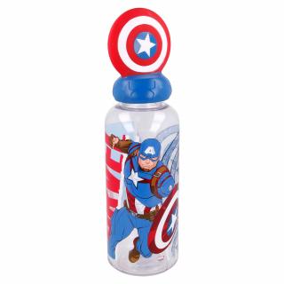 Láhev se 3D figurkou 560 ml - Kapitán amerika, Avengers