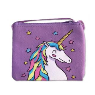 Malá kabelka - peněženka Jednorožec Barvy: fialová