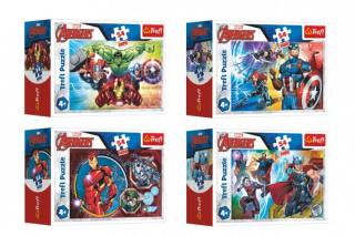 Minipuzzle 54 dílků Avengers/Hrdinové 4 druhy v krabičce 9x6,5x4cm figurky: Captain America