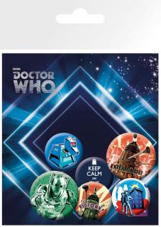 Placky Doctor Who - set 6 kusů