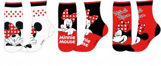 Ponožky MINNIE 3pack dívčí Barva: Červená, Velikost: 27-30