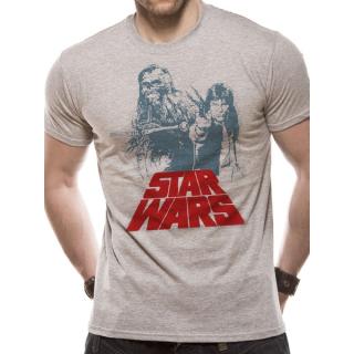 Tričko Star Wars - Solo Chewie Duet Retro Velikost: S