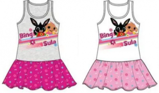 Zajíček Bing šaty s volánem Barva: Bílá, Velikost: 116 (6 let)