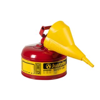Bezpečnostní nádoba pro hořlaviny s nálevkou 1001 červená JCN7110110  Justrite (Type 1 Safety Cans 1001 Justrite Red)