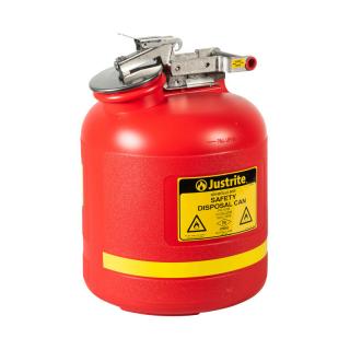 Kanystr pro likvidaci kapaliny s nerez. armaturou 1476 červený 19 l. - JCN14765Z0       (Liquid Disposal Safety Cans 1476 Justrite)