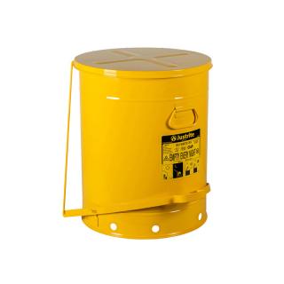 Koš na olejový odpad nožní zavírání 20L žlutý JCN09101YL Justrite (Oily Waste Cans JCN09101YL Justrite Yellow)
