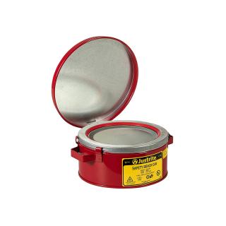 Namáčecí a čistící nádobka s odkapem 1007 červená 11 l.- JUT10775RD Justrite (Safety Bench Cans 1007 Justrite Red)
