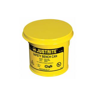 Namáčecí a čistící nádobka s odkapem 1007 žlutá 1L - JUT10171YL (Safety Bench Cans 1007 Justrite Yellow)