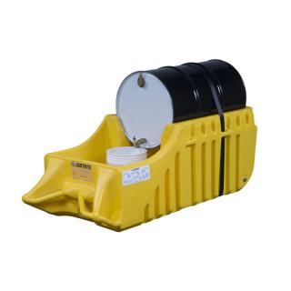 Převozný stojan na 250L sud se záchytnou vanou žlutý - JEN28664YL (EcoPolyBlend® Spill Containment Caddy 2864 Justrite Yellow)