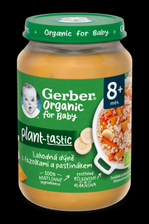 GERBER Organic 100% rostlinný lahodná dýně s fazolkami a pastinákem 6× 190 g