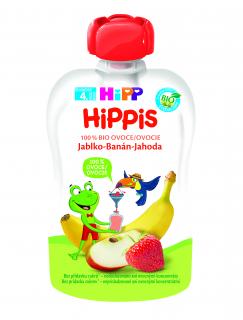 HiPP BIO 100% ovoce Jablko-Banán-Jahoda 100 g