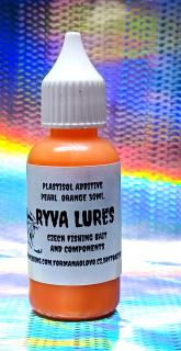RYVA LURES-PLASTISOL COLOR PEARL ORANGE 30ML.