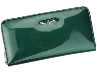 Celozipová kožená lesklá peněženka Pierre Cardin 05 LINE 119 zelená